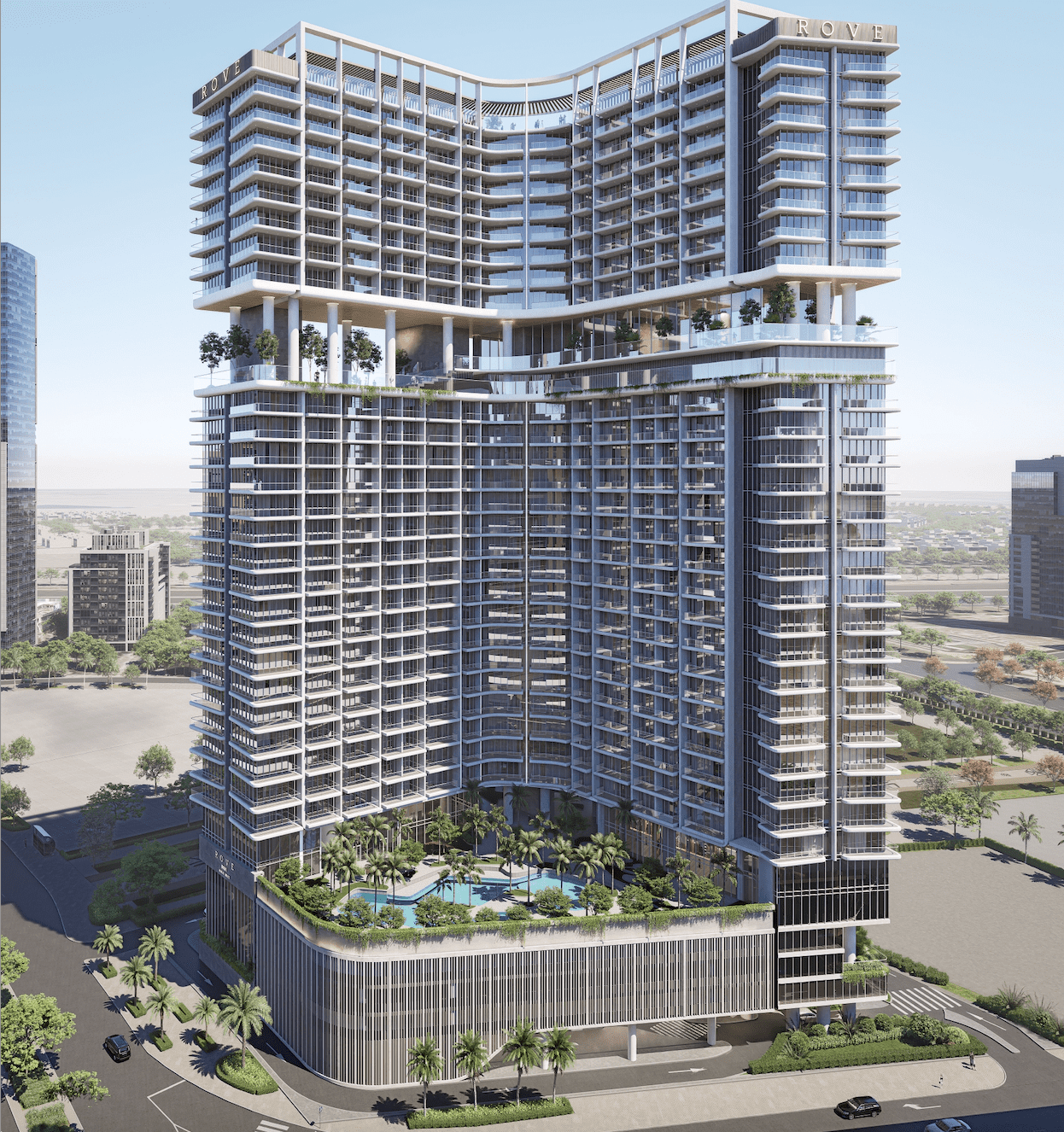 Rove Home Marasi Drive — 1BR Апартаменты