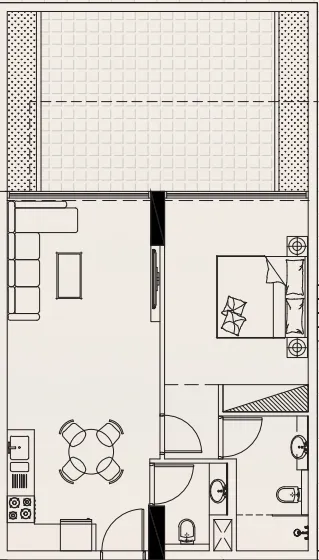Casa Vista Residence — планировка 1 BR Type A