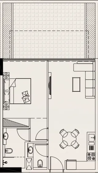 Casa Vista Residence — планировка 1 BR Type B