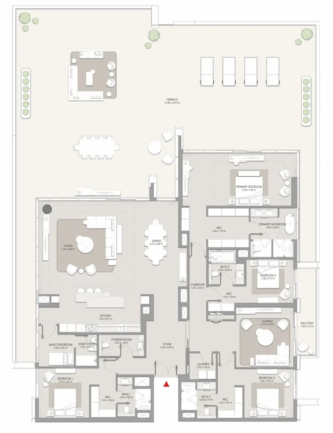 City Walk Crestlane — планировка 4 BR Type I