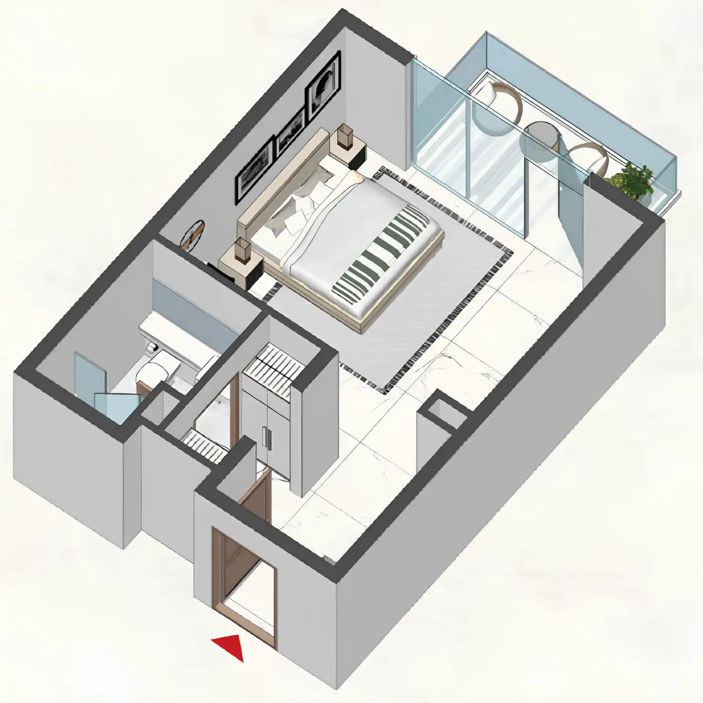 Comfort by Roof — планировка 0 BR Type A