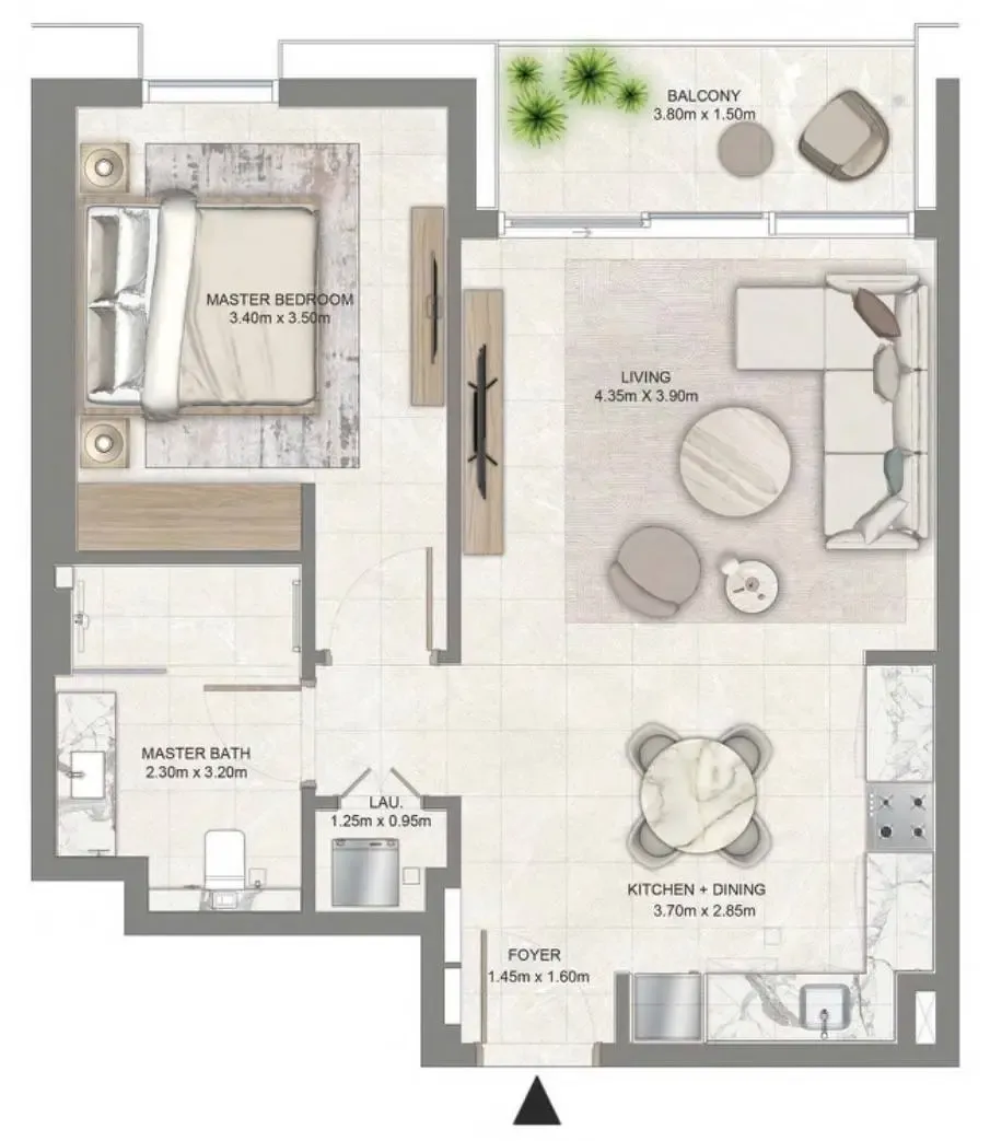 Creek Waters — планировка 1 BR Type A
