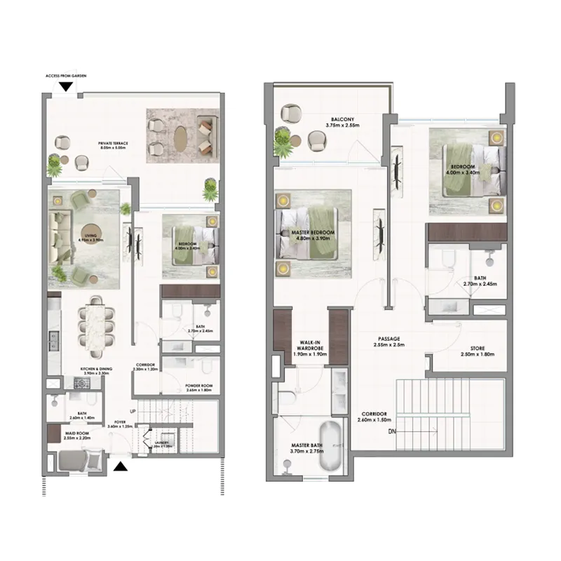 Golf Dale — планировка 3 BR Type A