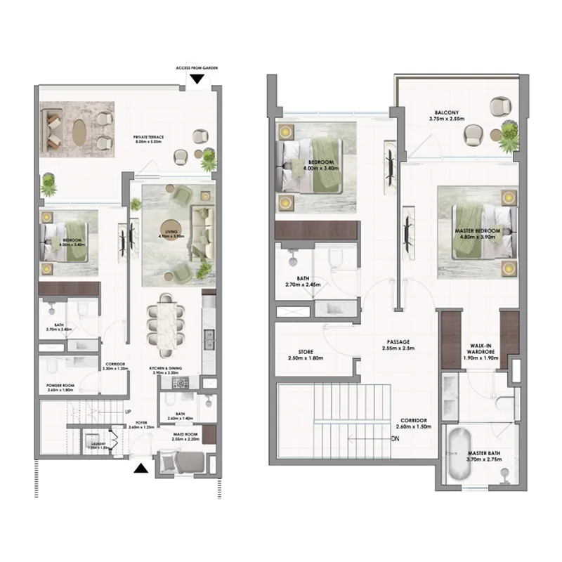 Golf Dale — планировка 3 BR Type B