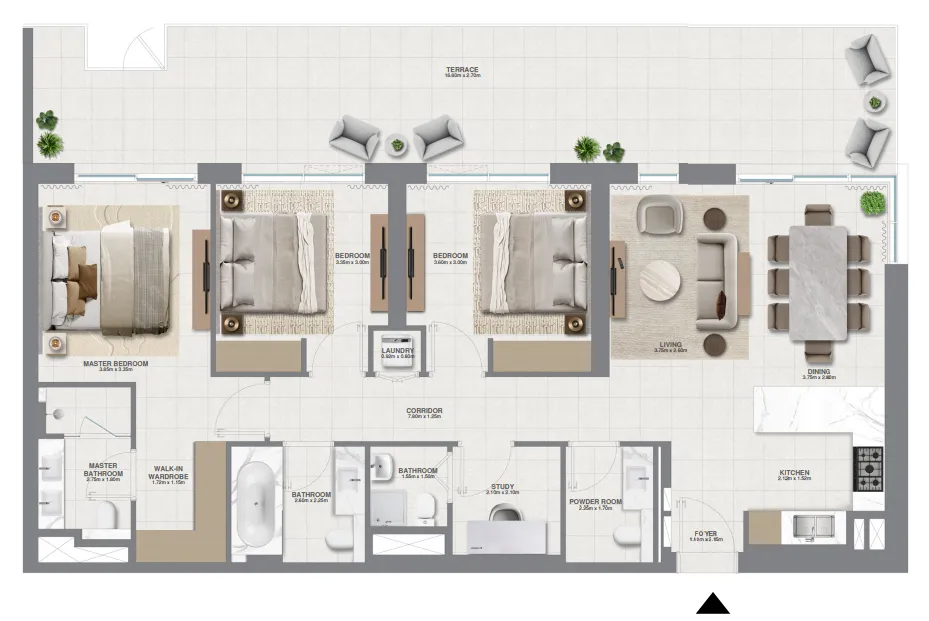 Golf Meadow — планировка 3 BR Type A