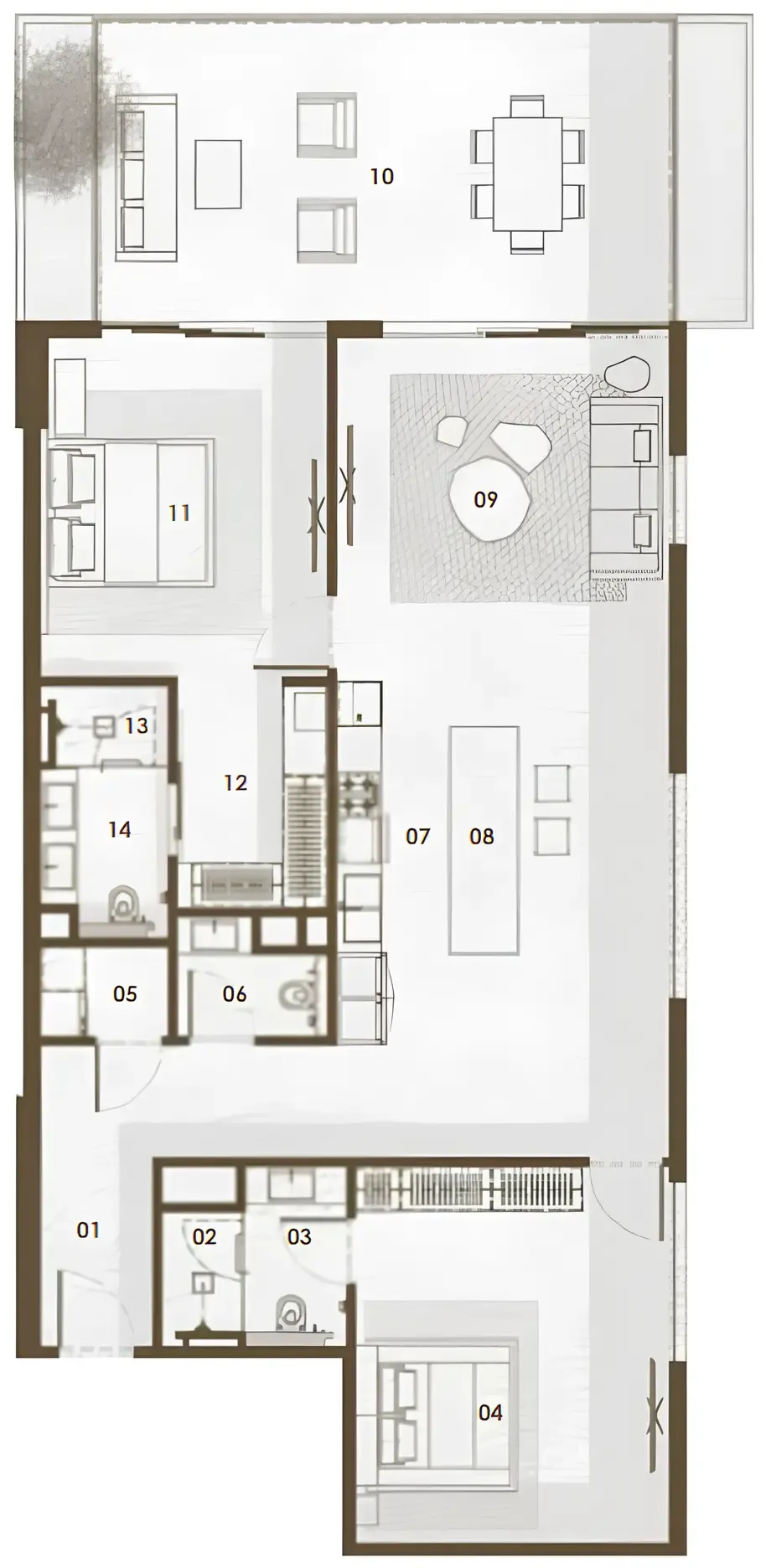 Keturah Reserve — планировка 2 BR Type U
