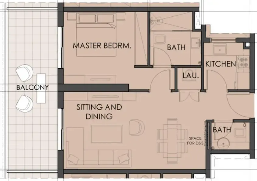 Living Legends Phase 5 — планировка 1 BR Type BB