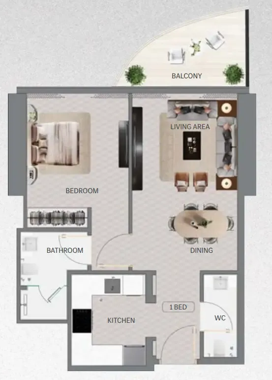 Maybach 6 — планировка 1 BR Type B
