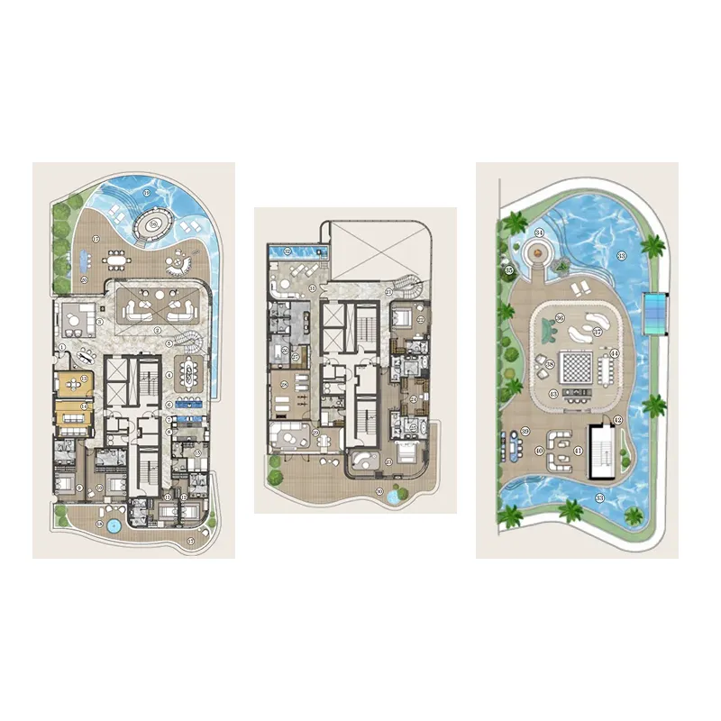 One Crescent Palm — планировка 6 BR Type A