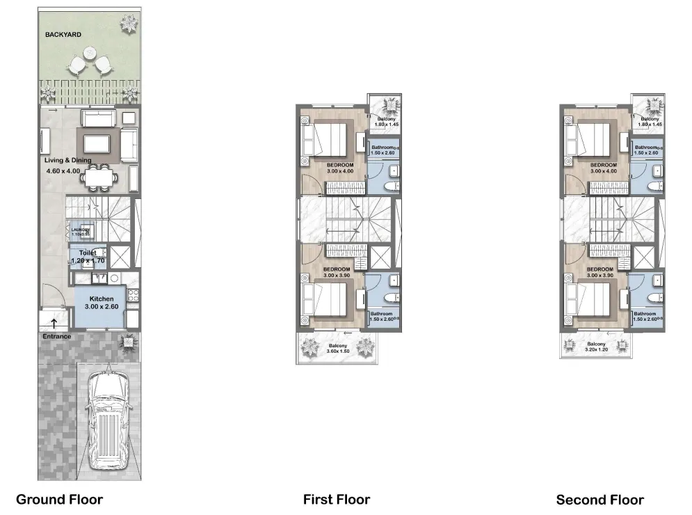 Reportage Hills — планировка 4BR TH Type C