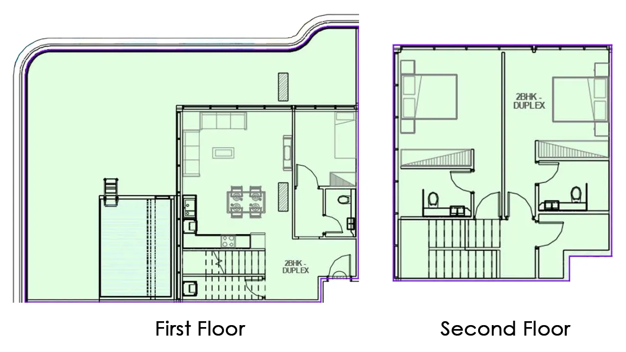 Samana California — планировка 2BR Type 03