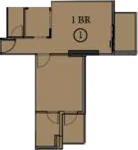 Seslia Tower — планировка 1 BR Type B
