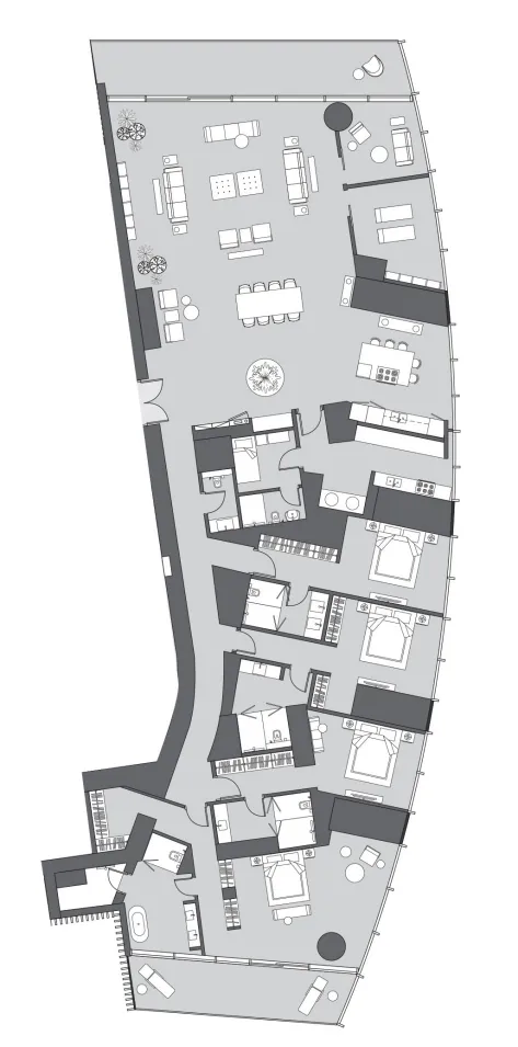 Six Senses Residence — планировка 4 BR Type R