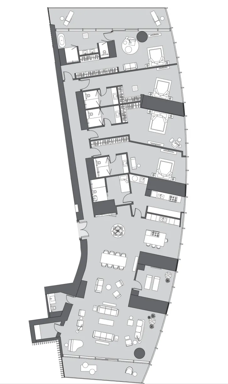 Six Senses Residence — планировка 4 BR Type J