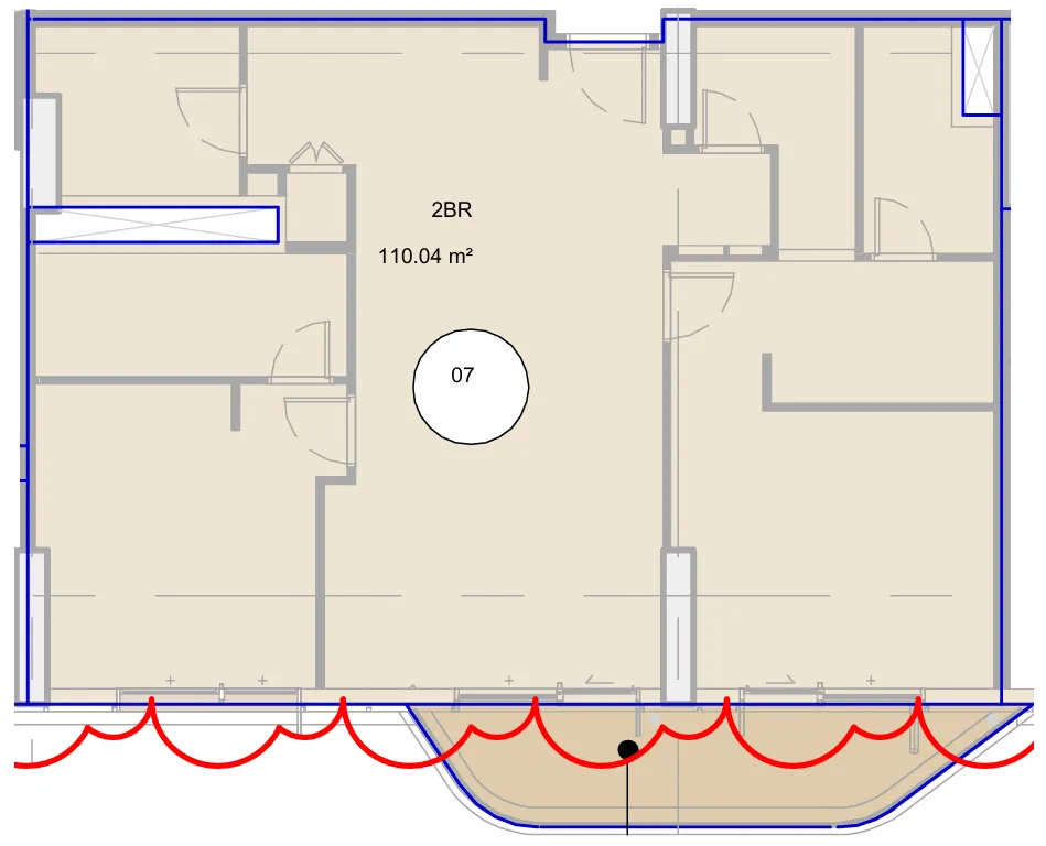 Takaya — планировка 2BR Type 07