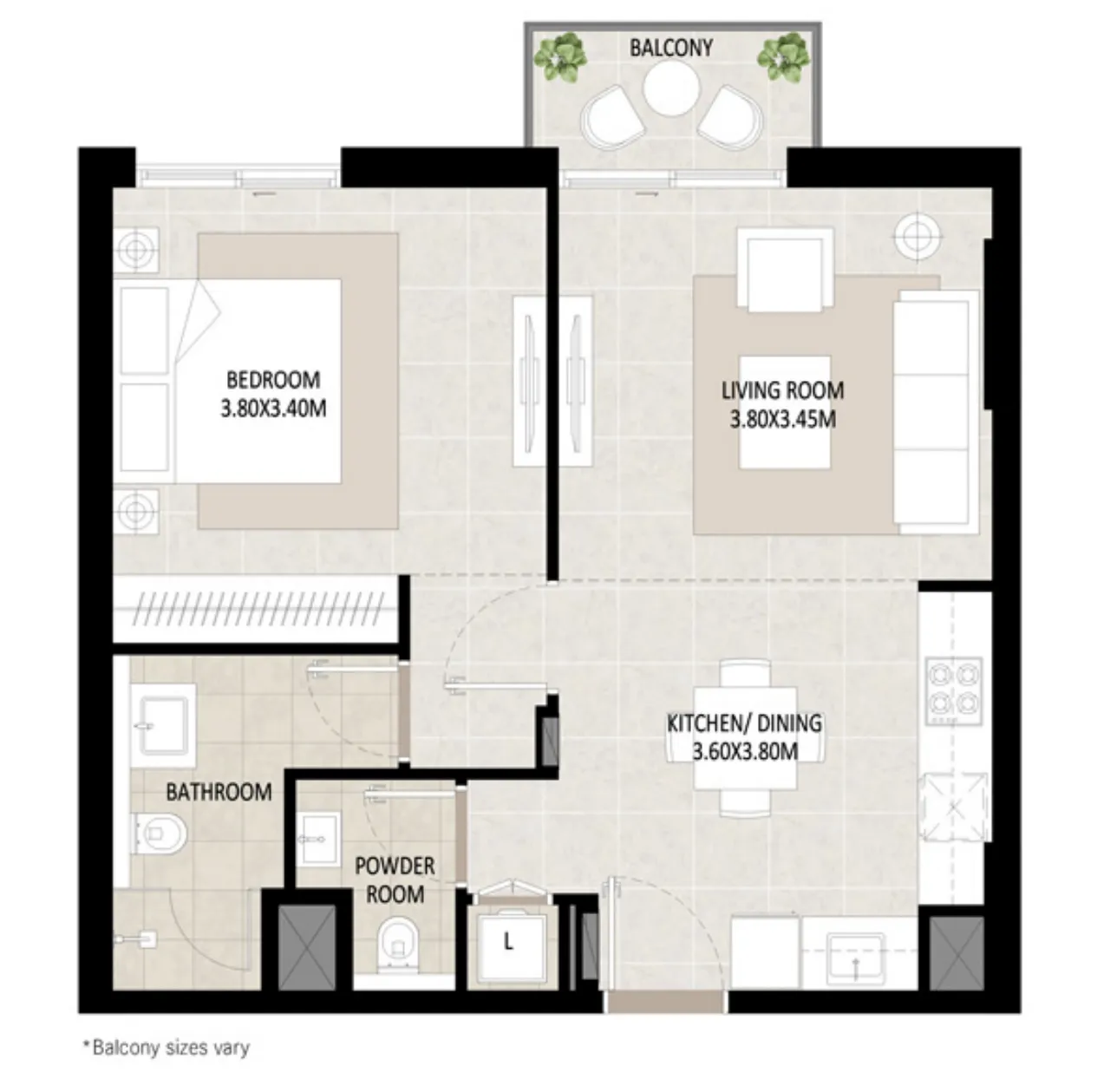 Odessa — планировка od 1br