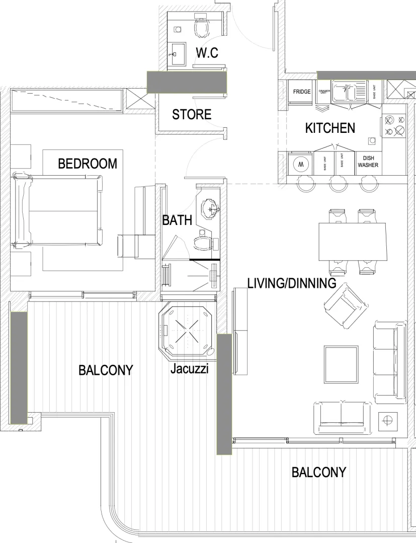 Urban Life — планировка 1 BR Type H