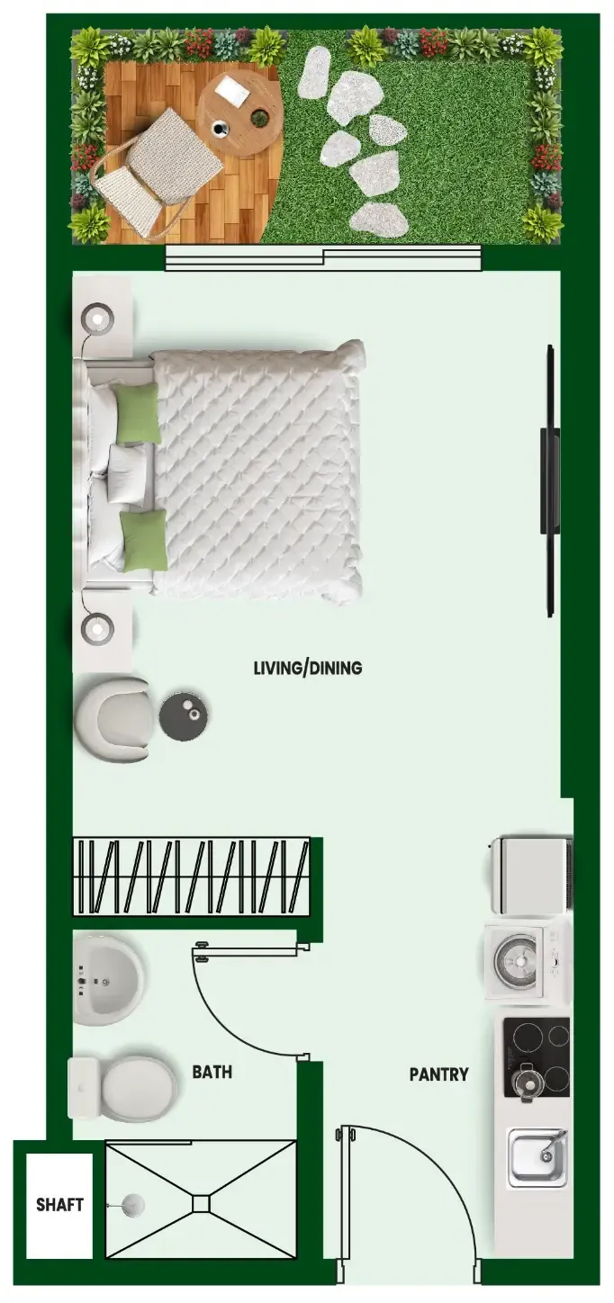 Vincitore Wellness Estate — планировка 0 BR Type D