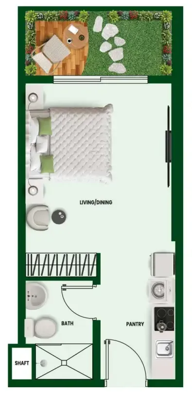 Vincitore Wellness Estate — планировка 0 BR Type B