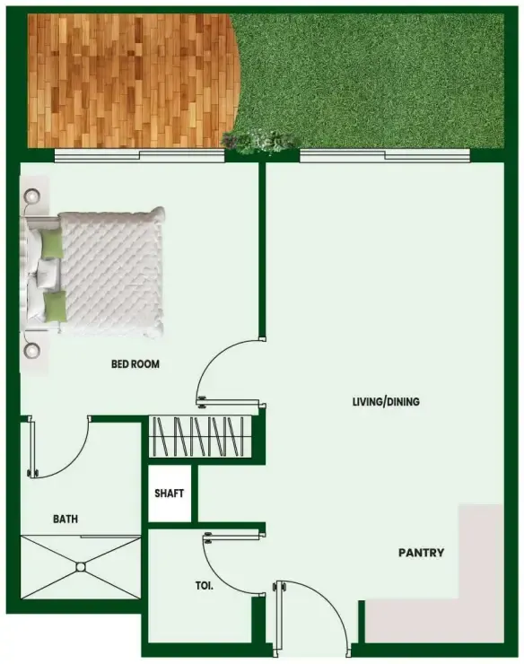 Vincitore Wellness Estate — планировка 1 BR Type A