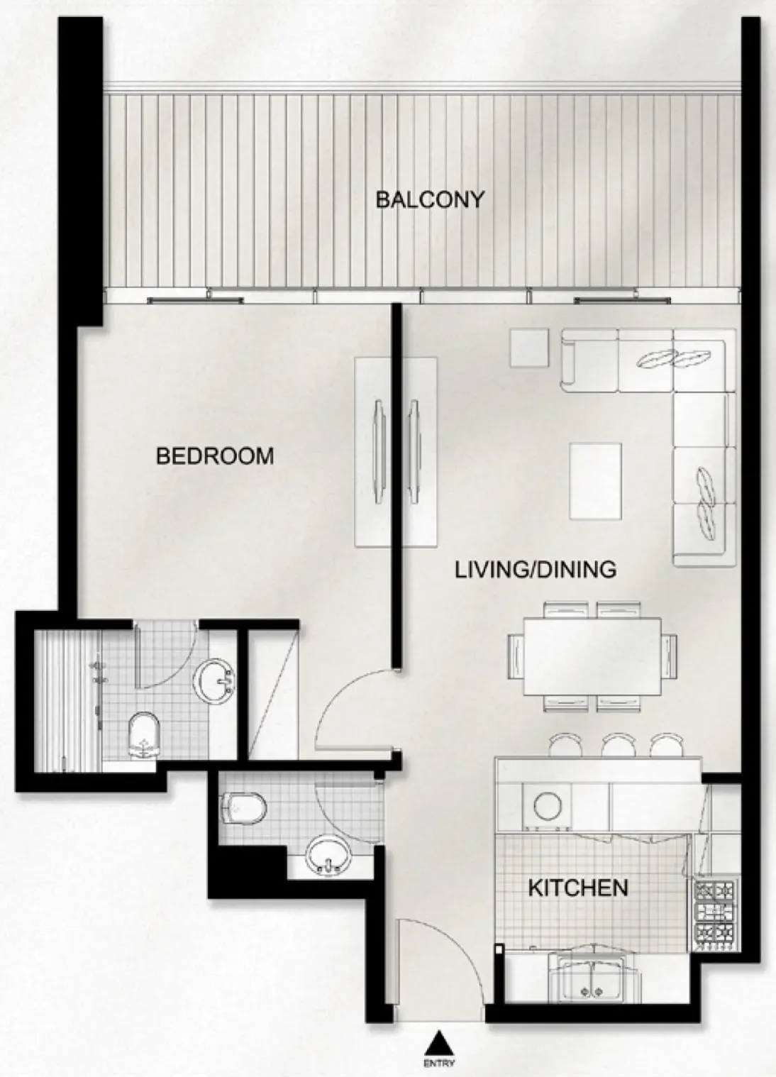 AYAT Parkview — планировка 1 BR Type A