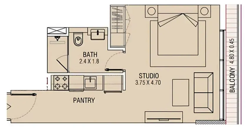 Brand Centro — планировка 0 BR Type G