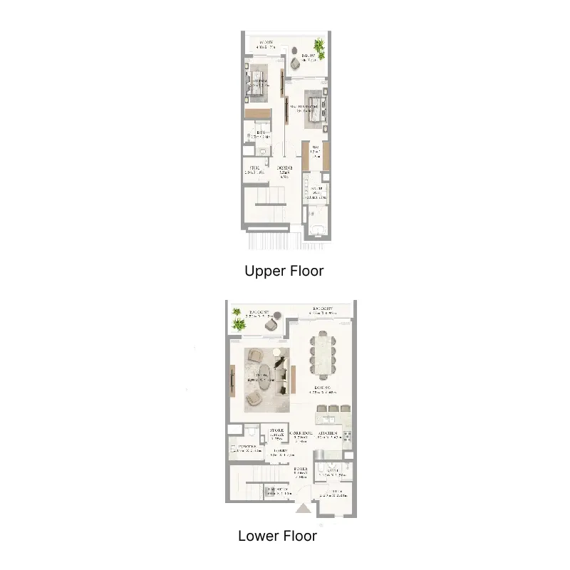 Address Residences Al Marjan Island — планировка 2 BR Type B
