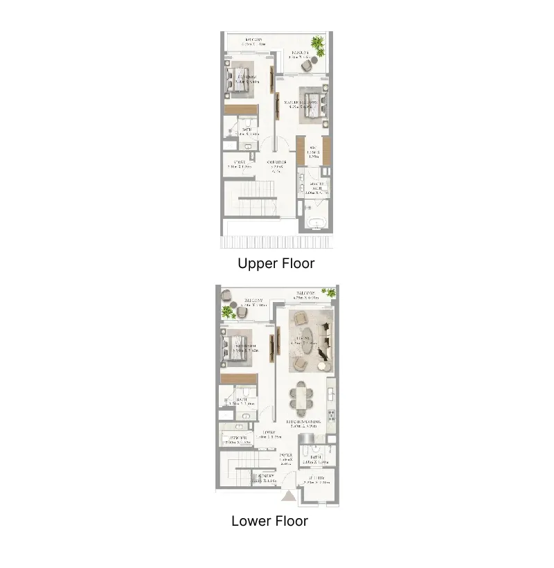 Address Residences Al Marjan Island — планировка 3 BR Type B