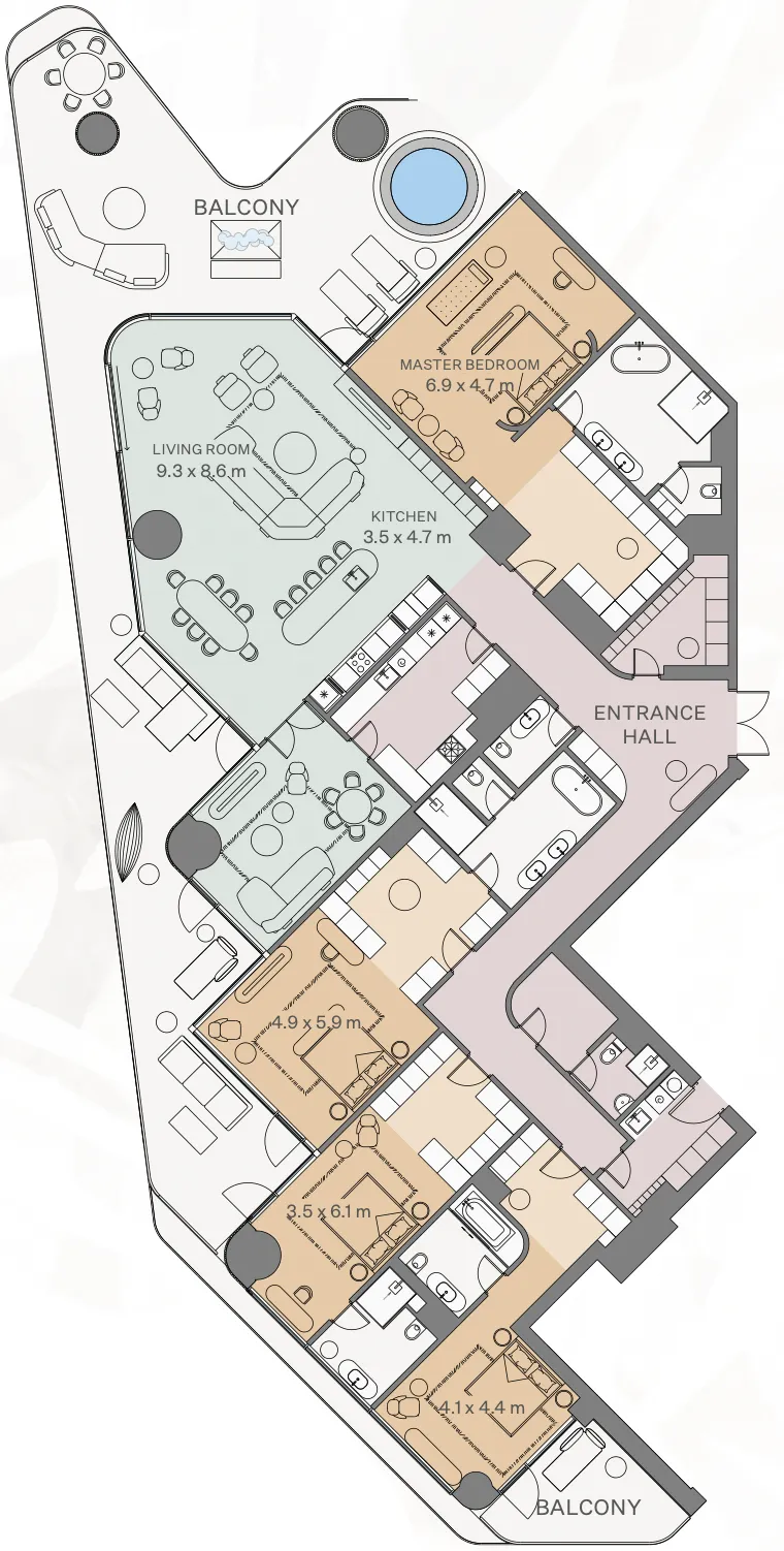 Eywa — планировка 4 BR Type A