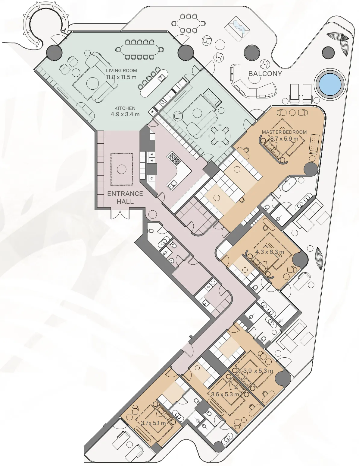 Eywa — планировка 5 BR Type A