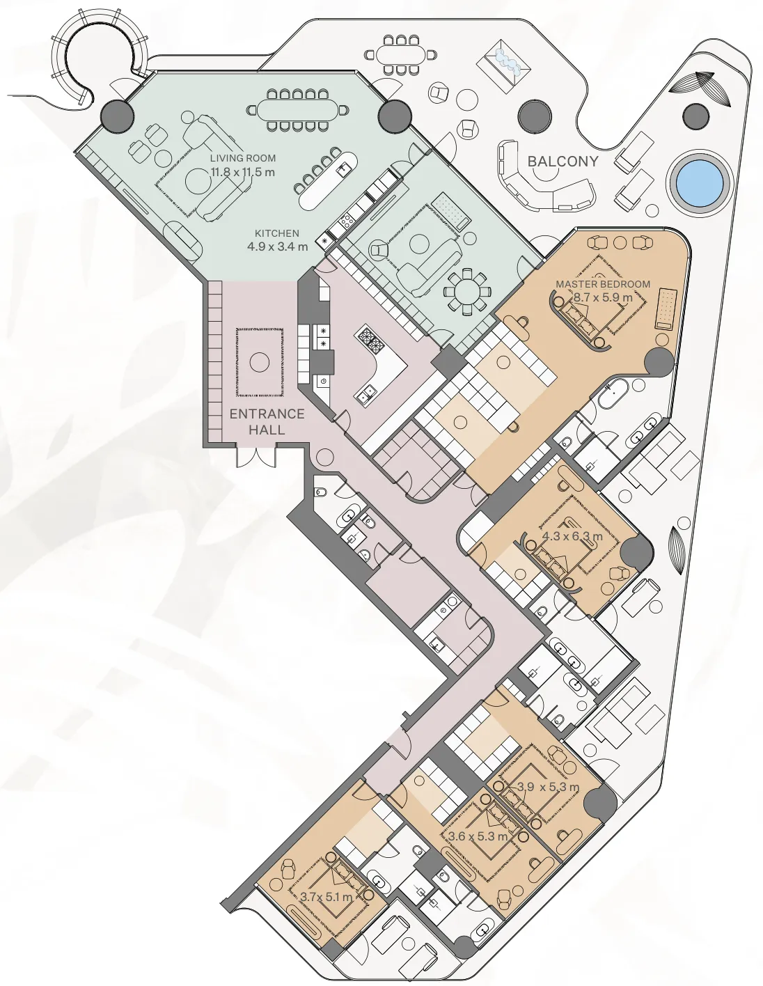 Eywa — планировка 5 BR Type B