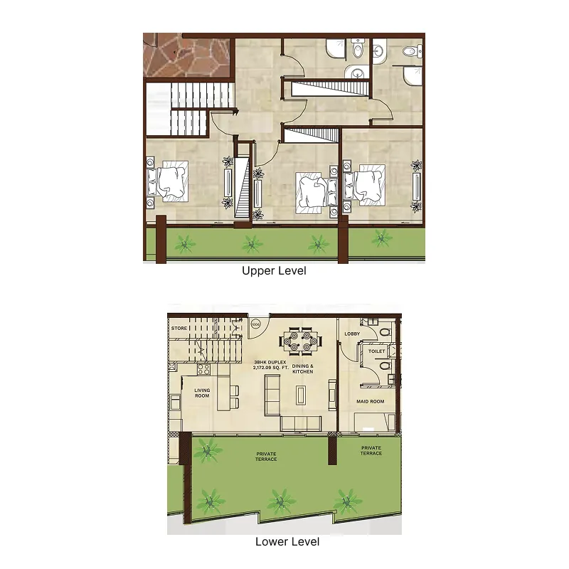 Gateway by Premier Choice — планировка 3 BR Type B