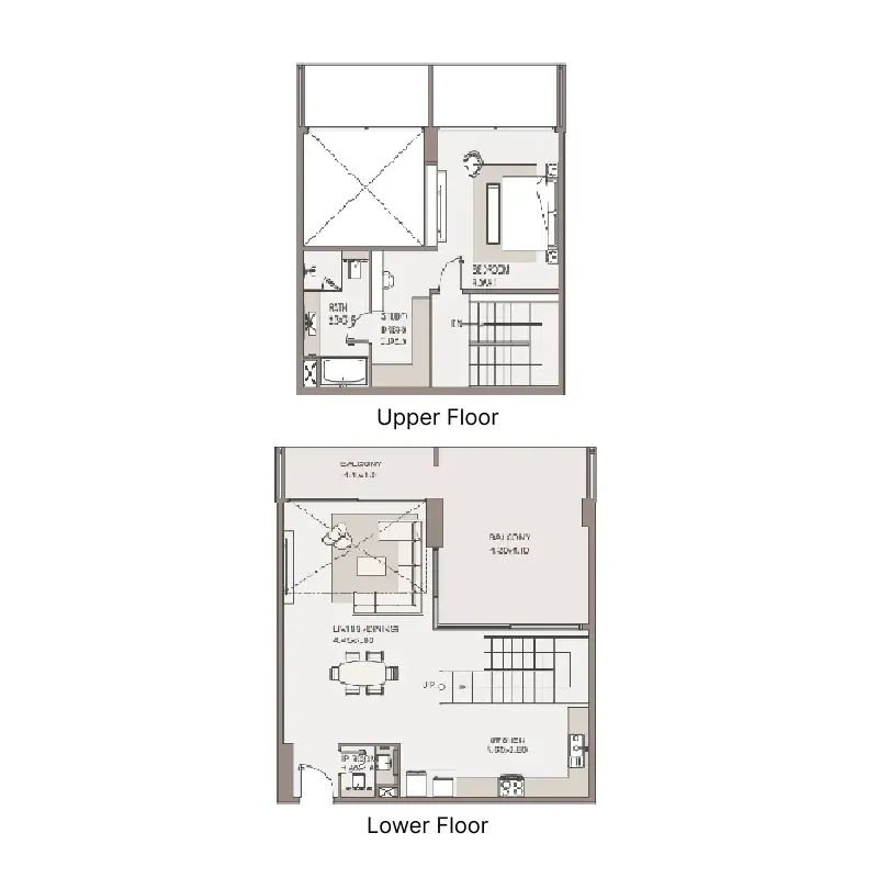 Haven Living — планировка 1 BR Type B