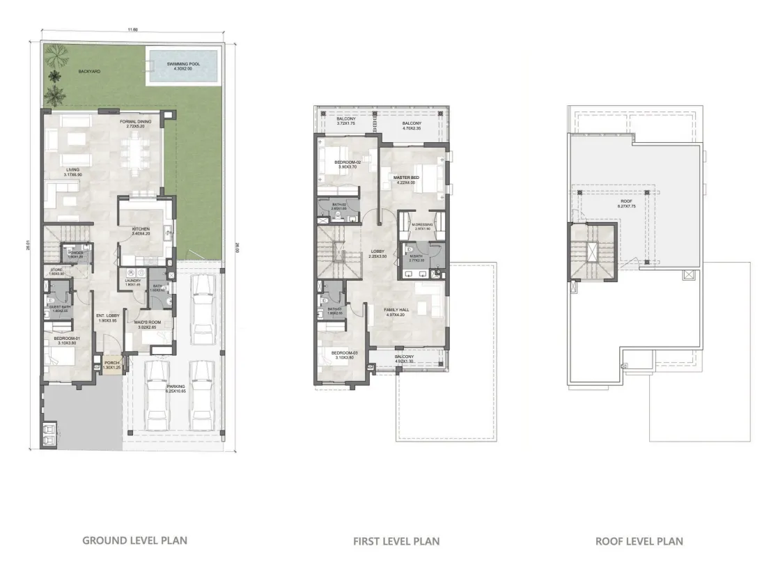 Hayat 6 — планировка 4 BR Type Middle Unit