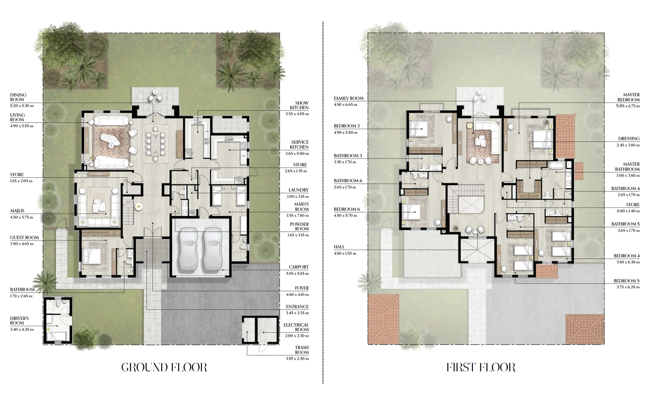 Bloom Living – Malaga — планировка 6 BR Villa Typical Unit