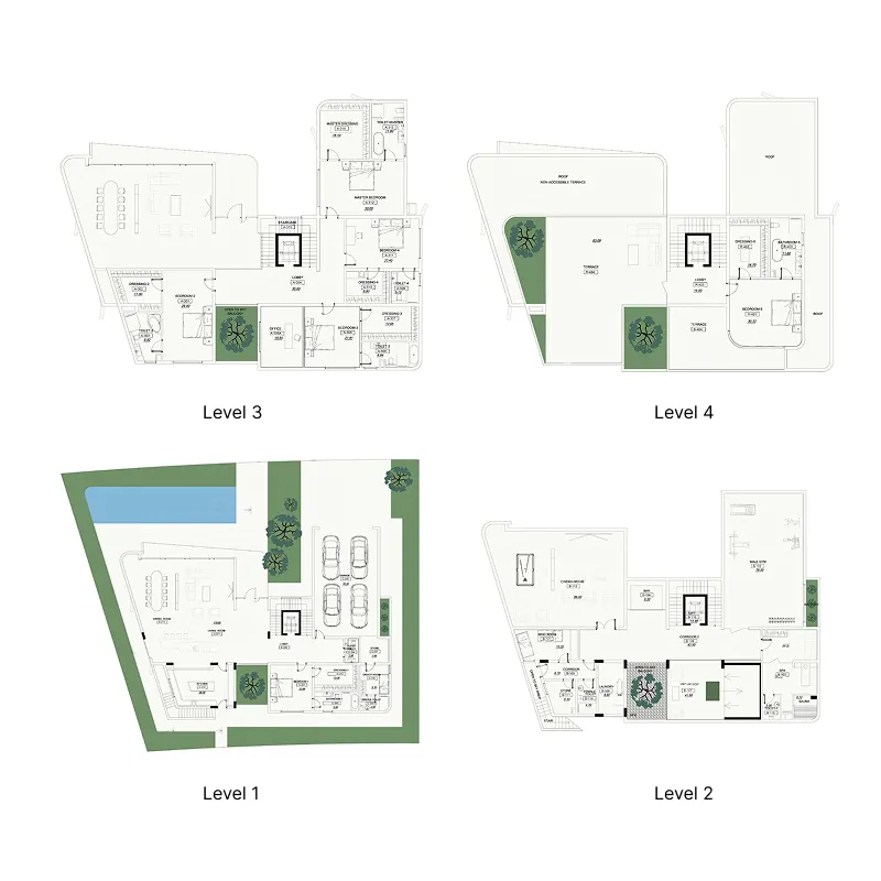 Isola Villa Terra Collection — планировка 6.5 BR Villa