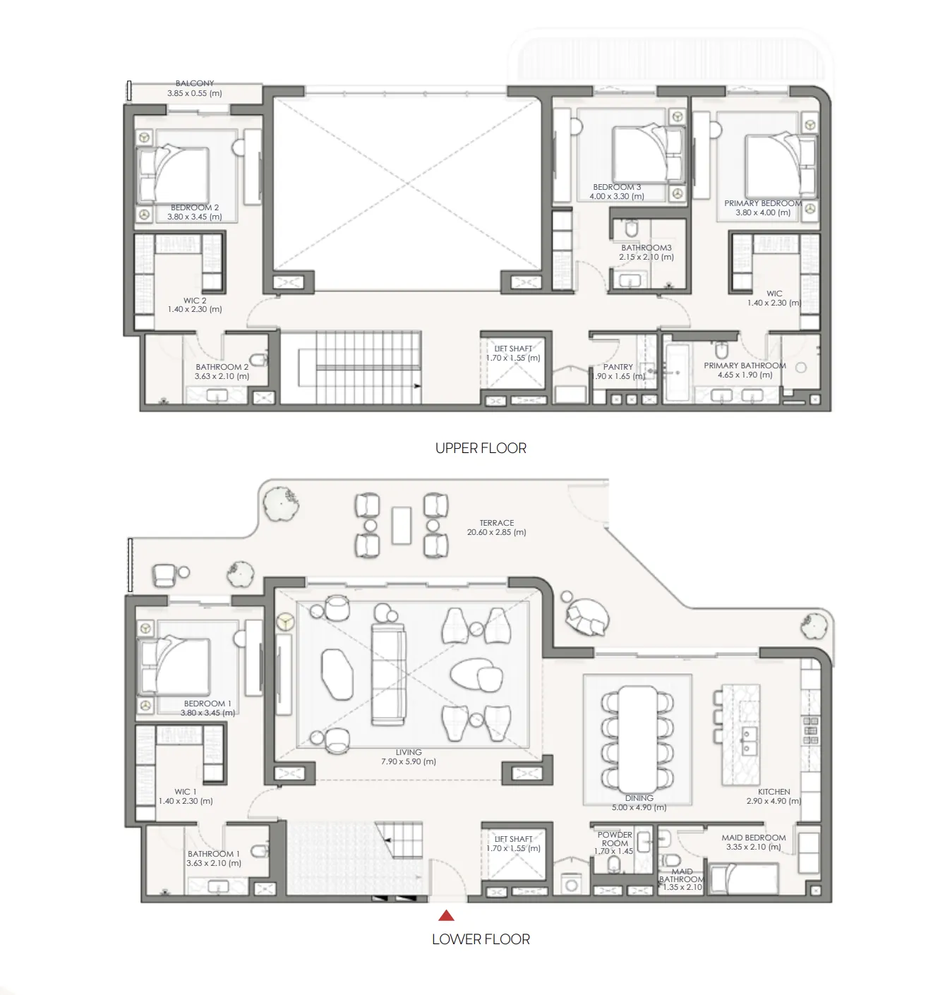 Palm Central Private Residences Phase 2 — планировка 4br town