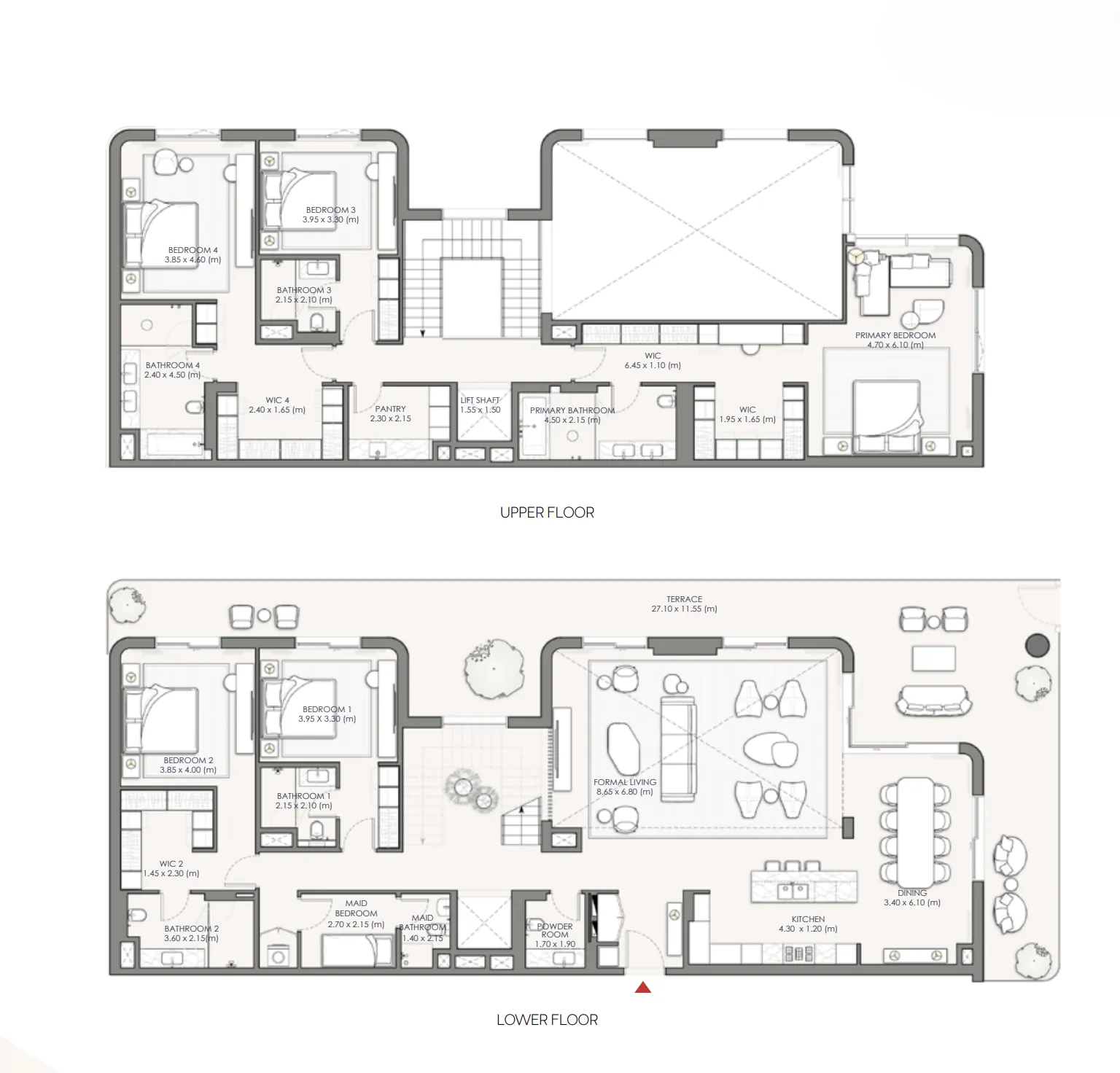 Palm Central Private Residences Phase 2 — планировка 5br town