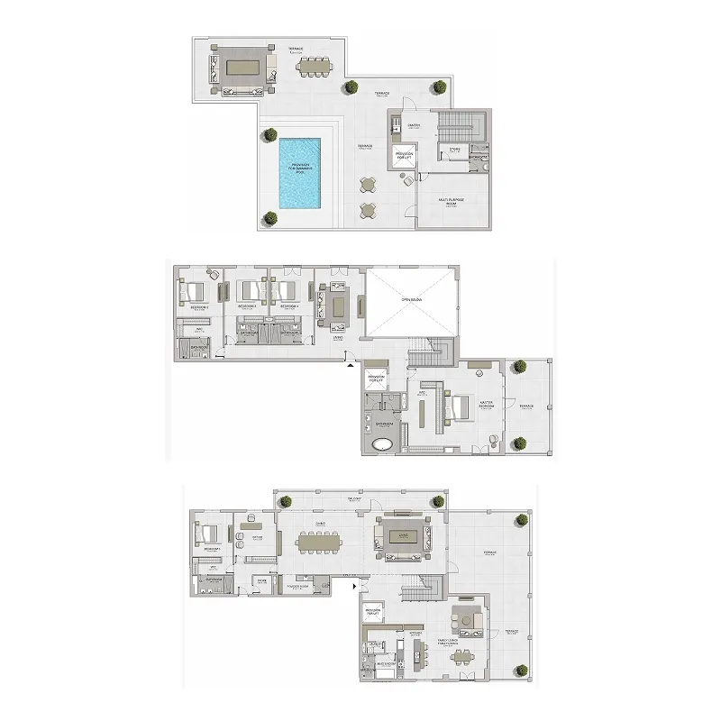Port De La Mer — планировка 5 BR Type B