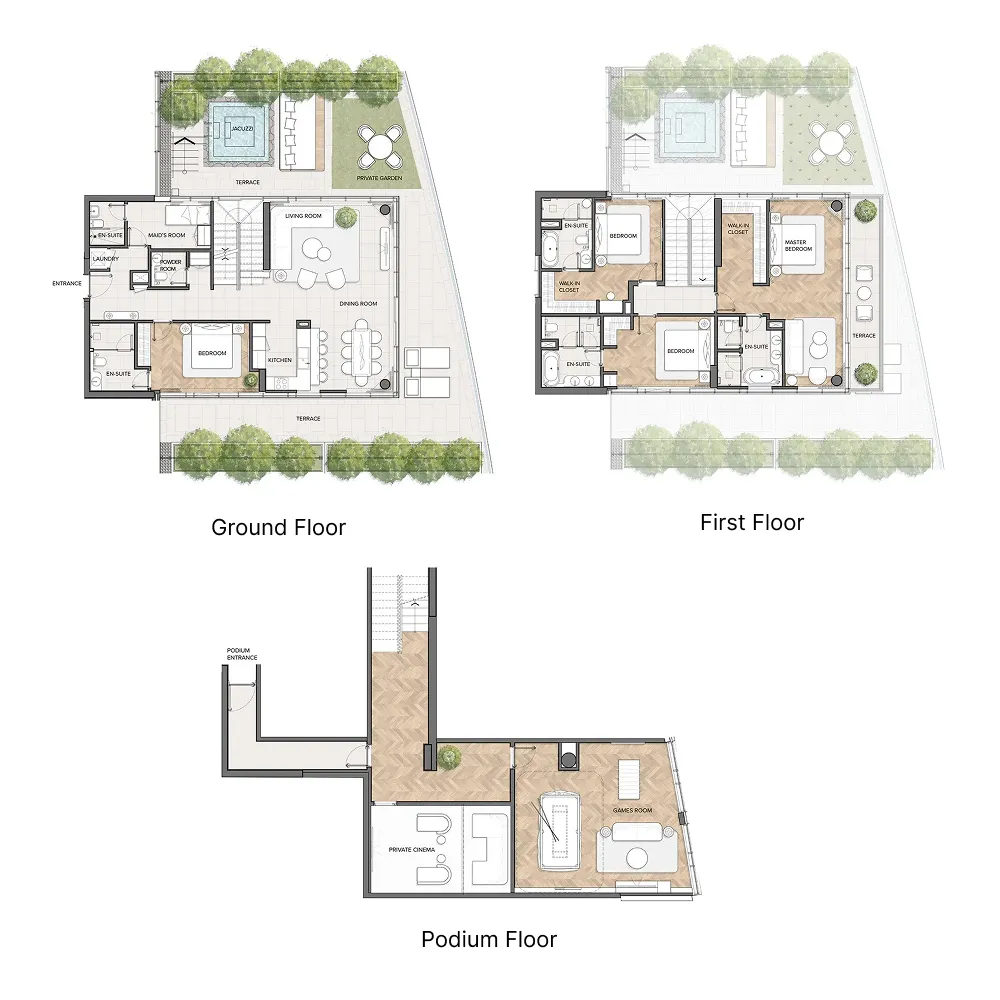 Residences Du Port Autograph Collection — планировка 4 BR Type B