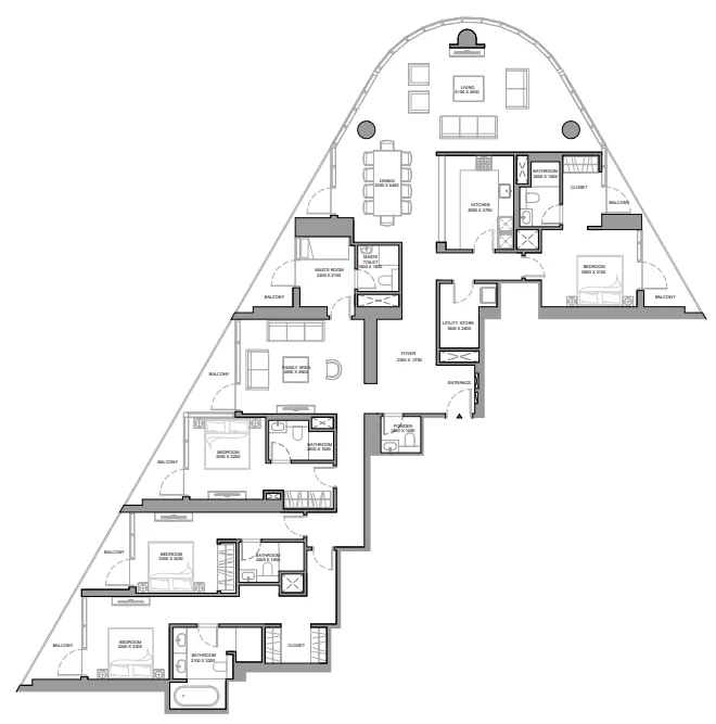 Skyvue Stellar — планировка 4 BR Type C