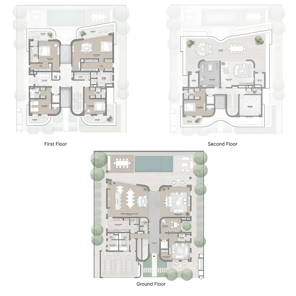 Taraf Karl Lagerfeld Villas — планировка 6br villa