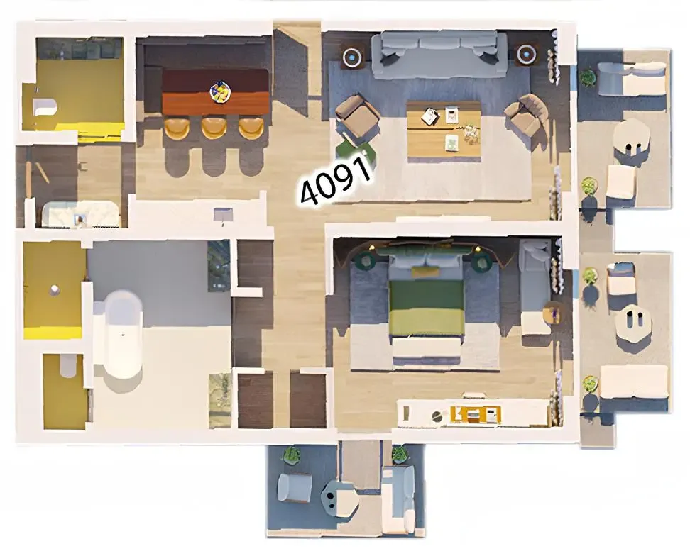 The Heart of Europe – Portofino — планировка 1 BR Type A