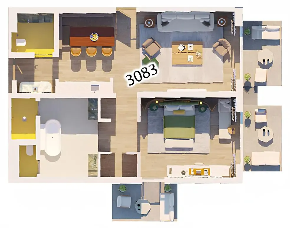 The Heart of Europe – Portofino — планировка 1 BR Type B