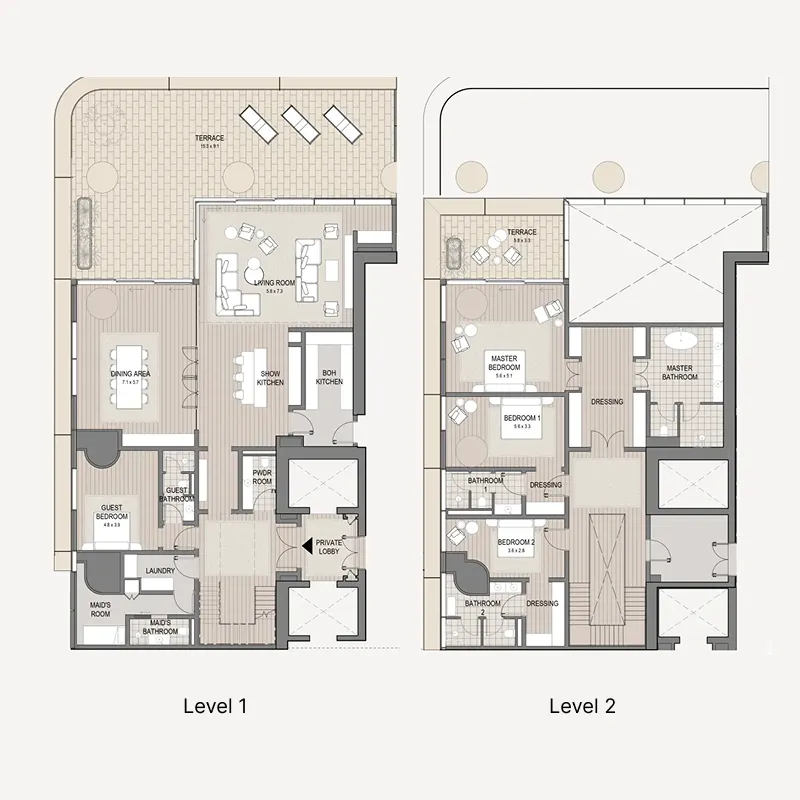 Vela Viento — планировка 4 BR Type A