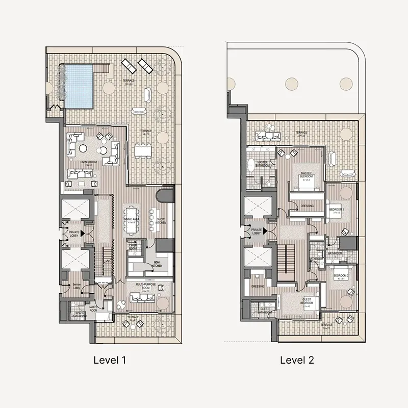 Vela Viento — планировка 4 BR Type B