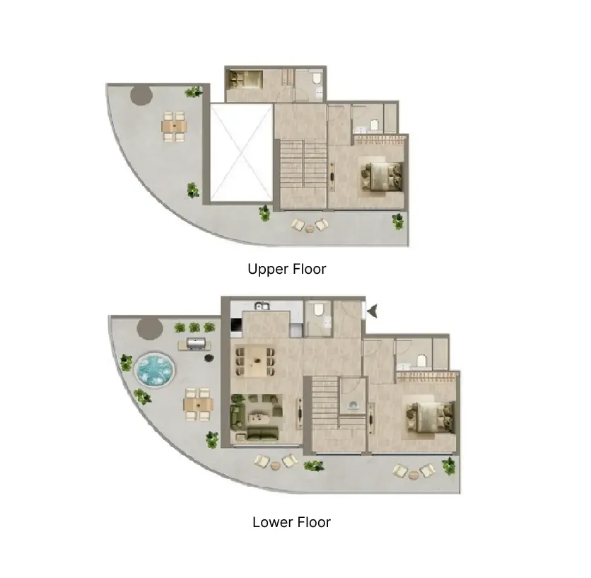 Colibri Views — планировка 2 BR Type G