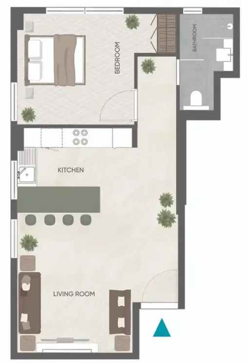 Eden Golf Views 1 — планировка 1 BR Type B