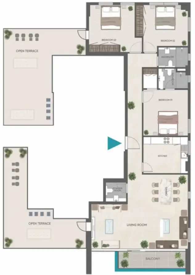 Eden Golf Views 1 — планировка 3 BR Type A