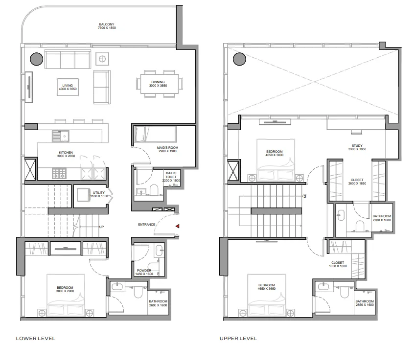 Florine Beach Residences — планировка 3 BR Type A